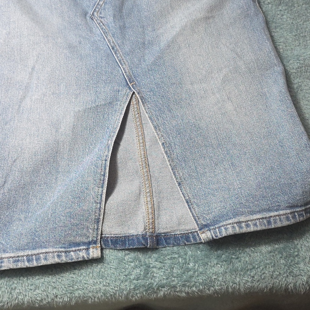 Lucky Brand Light Blue Denim Midi Skirt - Picture 6 of 6